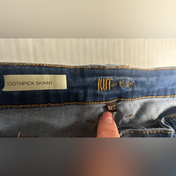 Kut From The Kloth Diana Skinny Jeans Womens 12 Dark Blue Wash Stretch Denim - Picture 2 of 8